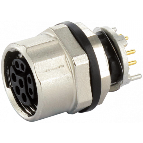 7000-15701-0000000 M12 female receptacle 0° Y-cod. solder terminal
