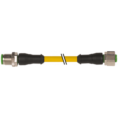 7001-40001-0230500 M12 male 0° / M12 female 0° A-cod.