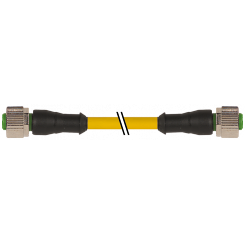 7000-40051-0150200 M12 female 0° / M12 female 0° A-cod.
