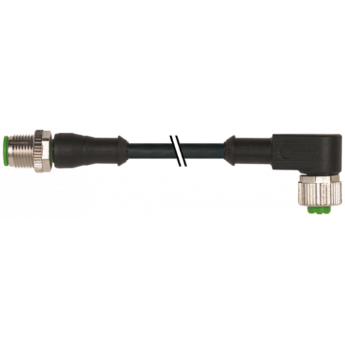 7004-40121-6240100 M12 male 0° / M12 female 90° A-cod. V4A