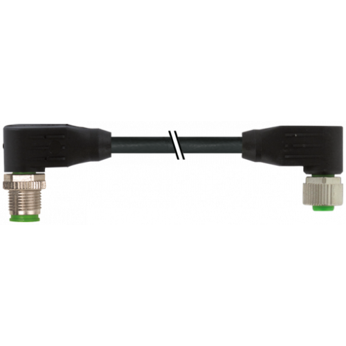 7000-40551-8380050 M12 male 90° / M12 female 90° A-cod.