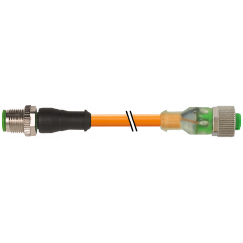 7000-40043-8520060 M12 male 0° / M12 female 0° A-cod. LED