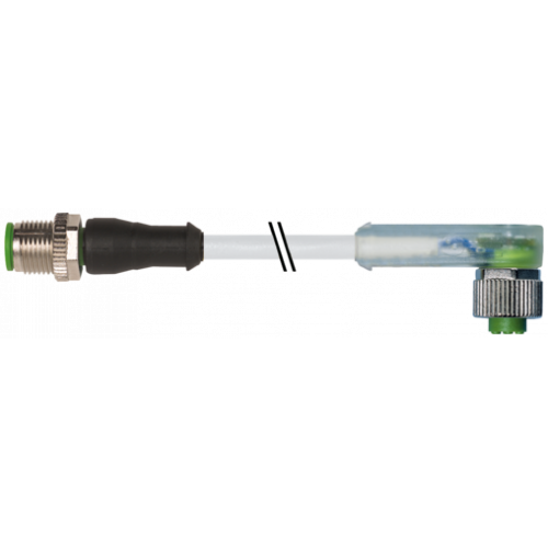 7000-40321-2230015 M12 male 0° / M12 female 90° A-cod. LED