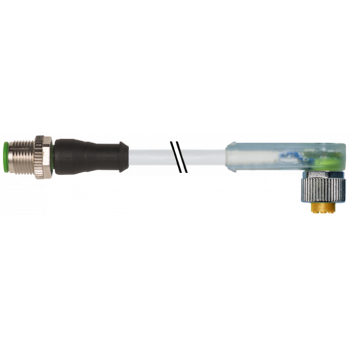 7000-40385-2230030 M12 male 0° / M12 female 90° A-cod. LED