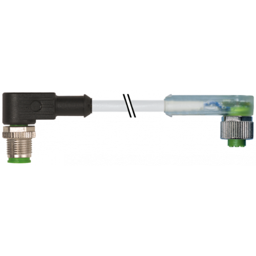 7000-40401-2230030 M12 male 90° / M12 female 90° A-cod. LED