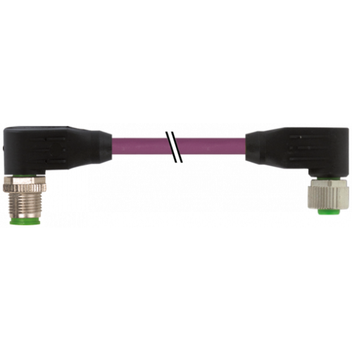 7000-40551-8030020 M12 male 90° / M12 female 90° A-cod.