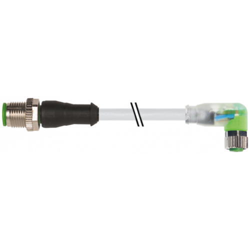 7999-40641-2330030 M12 MALE 0° / M8 FEMALE 90° LED