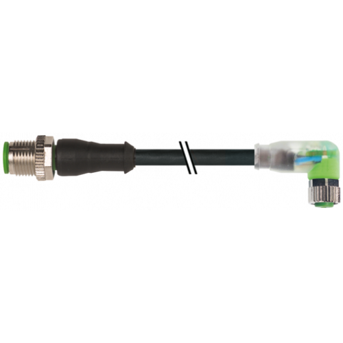 7999-40641-6330350 M12 MALE 0° / M8 FEMALE 90° LED