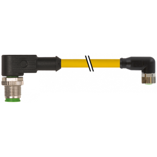 7000-40681-0100030 M12 male 90° / M8 female 90° A-cod.