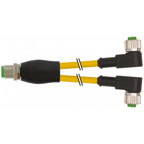 7001-40741-0230200 M12 male Y-distributor / M12 female 90°
