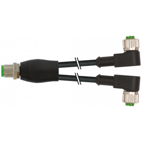 7000-40741-6230030 Y-Distributor M12 male / M12 female 90° A-cod.