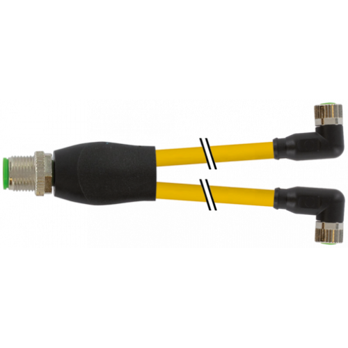 7000-40841-0200030 Y-Distributor M12 male / M8 female 90° A-cod.