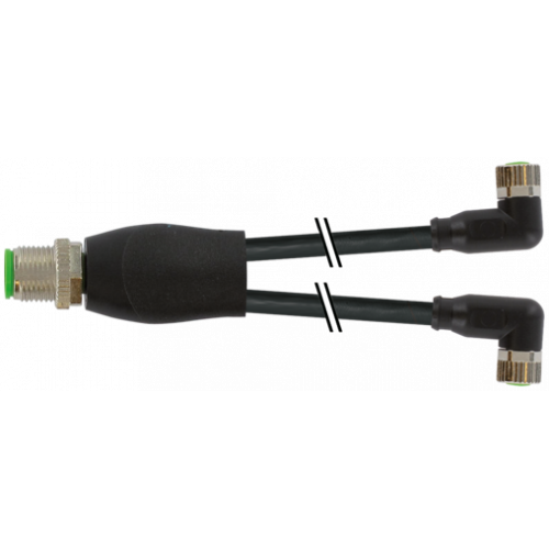 7000-40841-6200030 Y-Distributor M12 male / M8 female 90° A-cod.