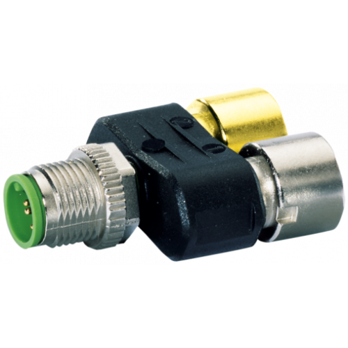 7000-41155-0000000 T-coupler SlimLine M12-male 5p./ 2x M12-female 3p.