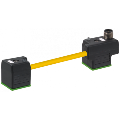 7000-41541-0260000 M12 male on top A-cod. / MSUD double valve A-18mm