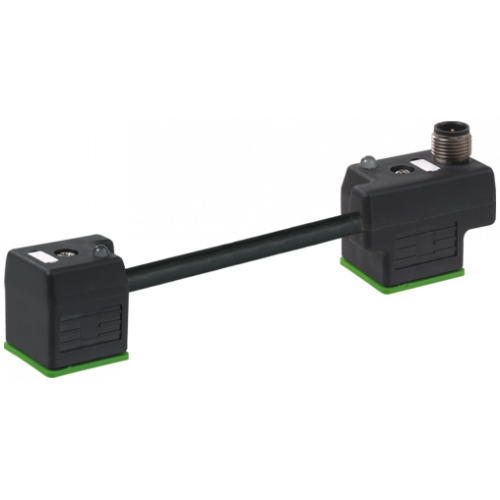 7000-41541-6160000 M12 male on top A-cod. / MSUD double valve A-18mm
