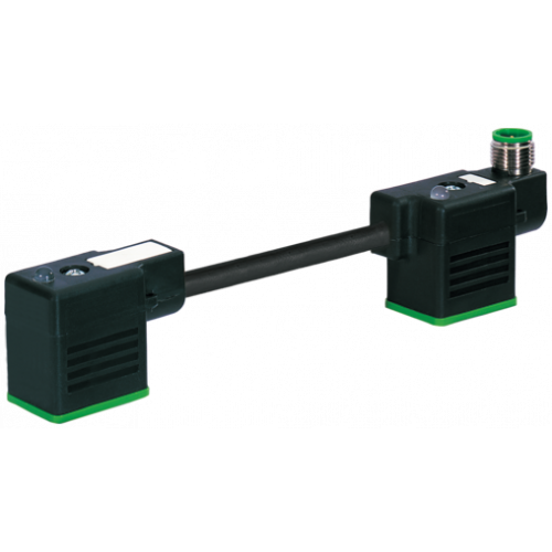 7000-41761-6160000 M12 male on top A-cod. / MSUD double valve BI-11mm