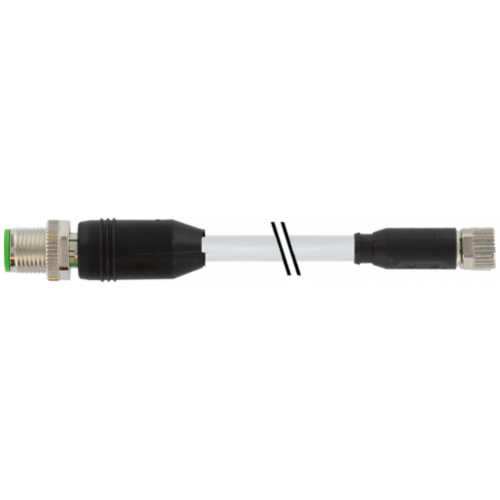 7000-43301-2400100 M12 male 0° / M8 female 0° A-cod. shielded