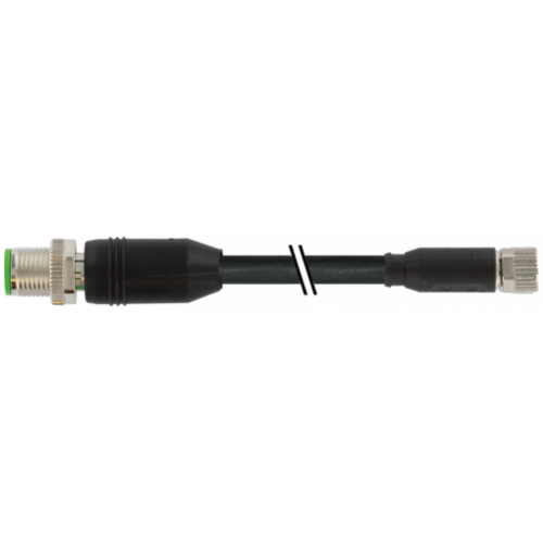 7000-43301-6400020 M12 male 0° / M8 female 0° A-cod. shielded