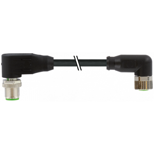 7000-43361-6400030 M12 male 90° / M8 female 90° A-cod. shielded