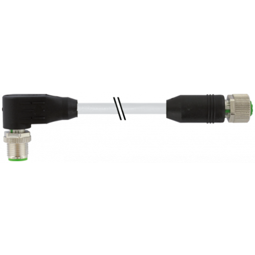 7000-48061-2910030 M12 male 90° / M12 female 0° A-cod. shielded
