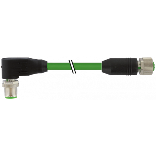7000-46071-8020015 M12 male 90° / M12 female 0° A-cod. shielded