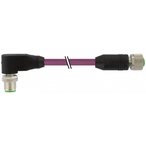 7000-40231-8030020 M12 male 90° / M12 female 0° A-cod.