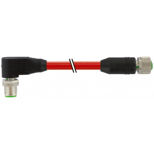 7000-44581-7920100 M12 male 90° / M12 female 0° D-cod. shielded