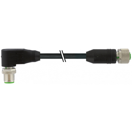 7000-40471-6420200 M12 male 90° / M12 female 0° A-cod. shielded