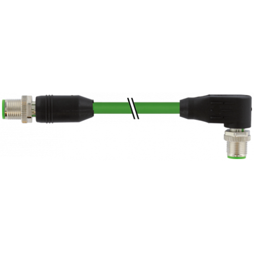 7000-51011-7900100 M12 male 0° / M12 male 90° X-cod. shielded