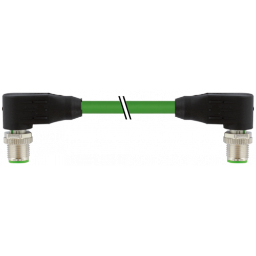 7000-51021-7900150 M12 male 90° / M12 male 90° X-cod. shielded