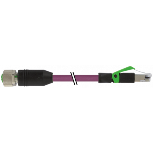 7000-44621-7980500 M12 female 0° D-cod. / RJ45 male 0° shielded