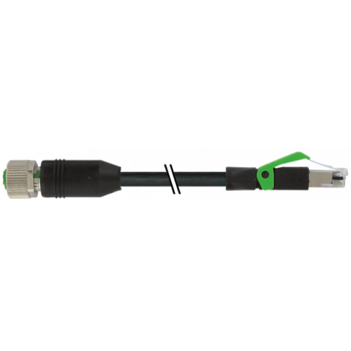 7000-44621-8510150 M12 female 0° D-cod. / RJ45 male 0° shielded