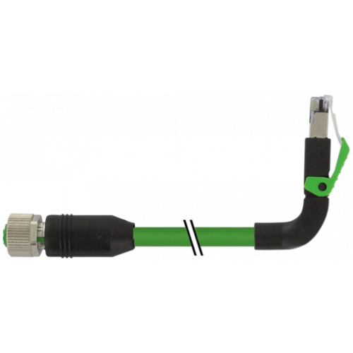7000-44637-7941500 M12 female 0° D-cod. / RJ45 90° up shielded