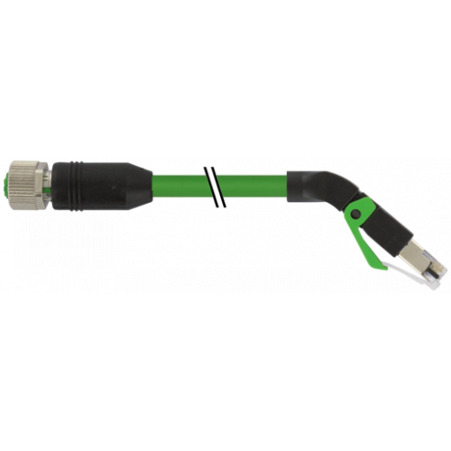 7000-44641-7960030 M12 female 0° D-cod. / RJ45 45° down shielded