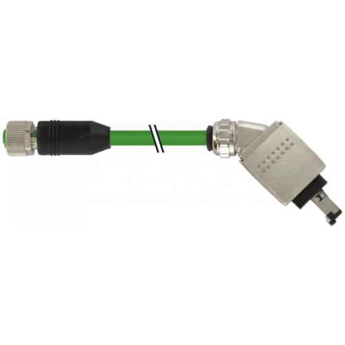 7000-44645-7960150 M12 fem. 0° D-cod/RJ45 Push Pull 45° shielded AIDA