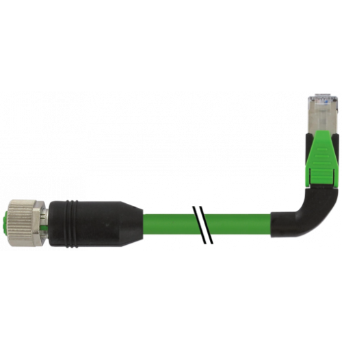 7000-44657-7960250 M12 female 0° D-cod. / RJ45 90° left shielded