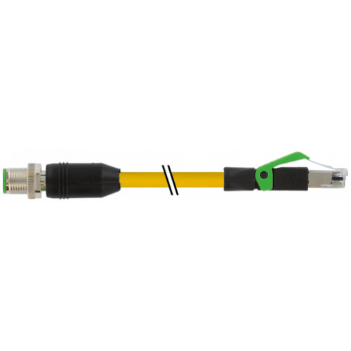 7000-44711-6750030 M12 male 0° D-cod. / RJ45 male 0° shielded