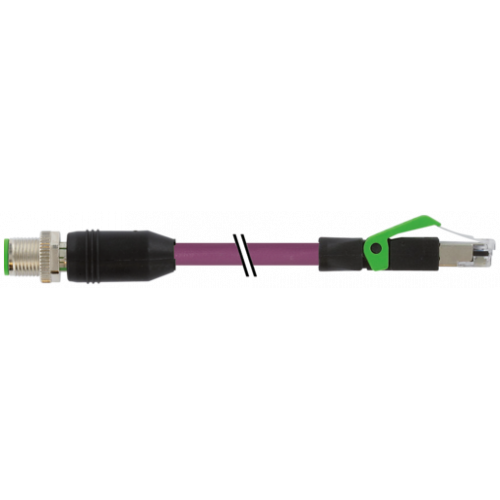 7000-44711-7980900 M12 male 0° D-cod. / RJ45 male 0° shielded
