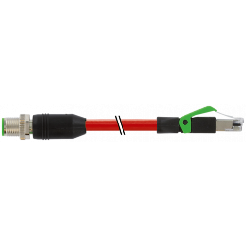 7000-44711-7920100 M12 male 0° D-cod. / RJ45 male 0° shielded