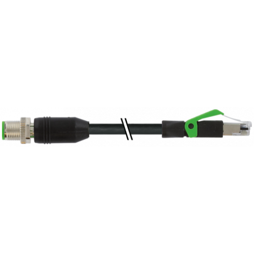 7080-44711-R640100 M12 male 0° / RJ45 male 0° D-cod. shielded