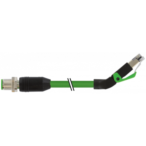 7000-44721-7961250 M12 male 0° D-cod. / RJ45 45° up shielded