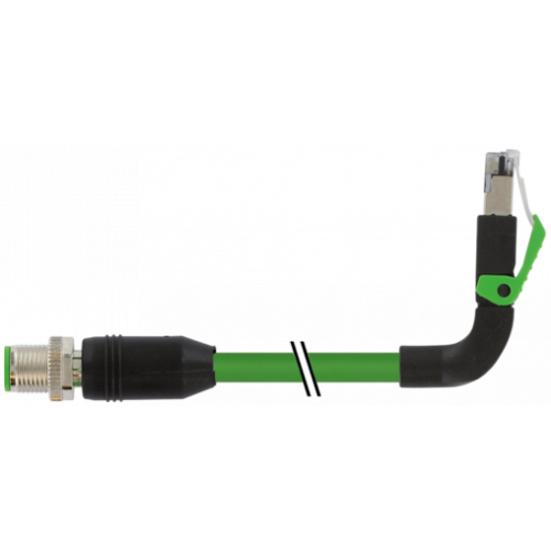 7000-44727-7960050 M12 male 0° D-cod. / RJ45 90° up shielded