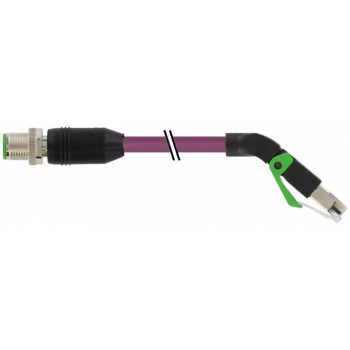 7000-44731-7980050 M12 male 0° D-cod. / RJ45 45° down shielded