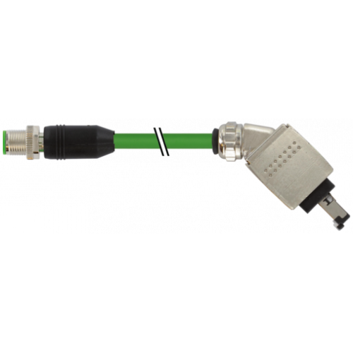 7000-44735-7960015 M12 male 0° D-cod/RJ45 Push Pull 45° shielded AIDA