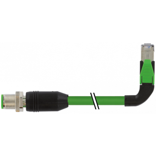 7000-44747-8001500 M12 male 0° D-cod. / RJ45 90° left shielded