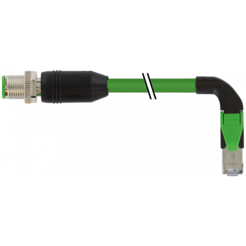 7000-44757-7940150 M12 male 0° D-cod. / RJ45 90° right shielded