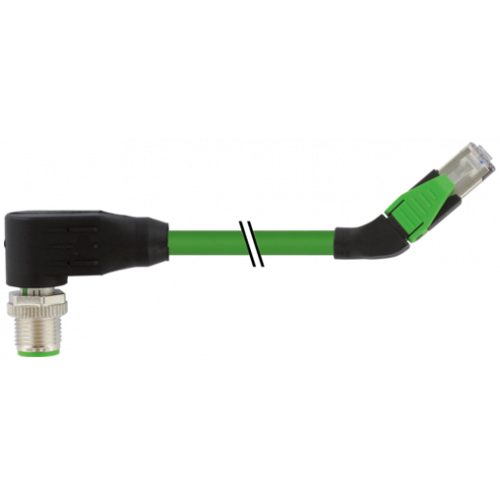 7000-44791-7960050 M12 male 90° D-cod. / RJ45 45° left shielded