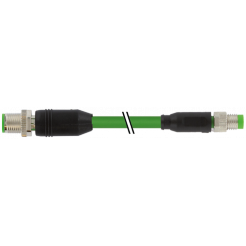 7000-44901-7910600 M12 male 0° D-cod. / M8 male 0° A-cod. shielded