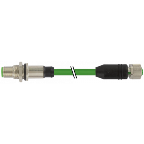 7000-47241-8310100 M12 male recept. /M12 fem. 0° Y-cod. shielded rear